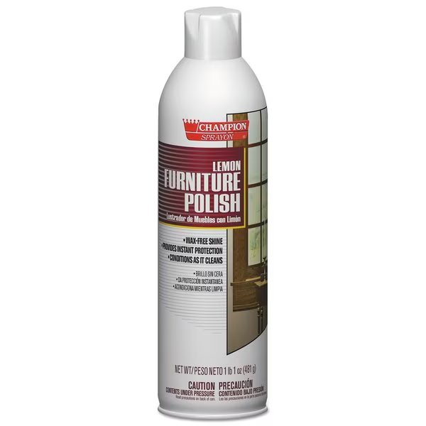 Champion Sprayon Furniture Polish, Lemon, 17 oz Aerosol Spray, PK12, Chase Products, Mfr#: 5136